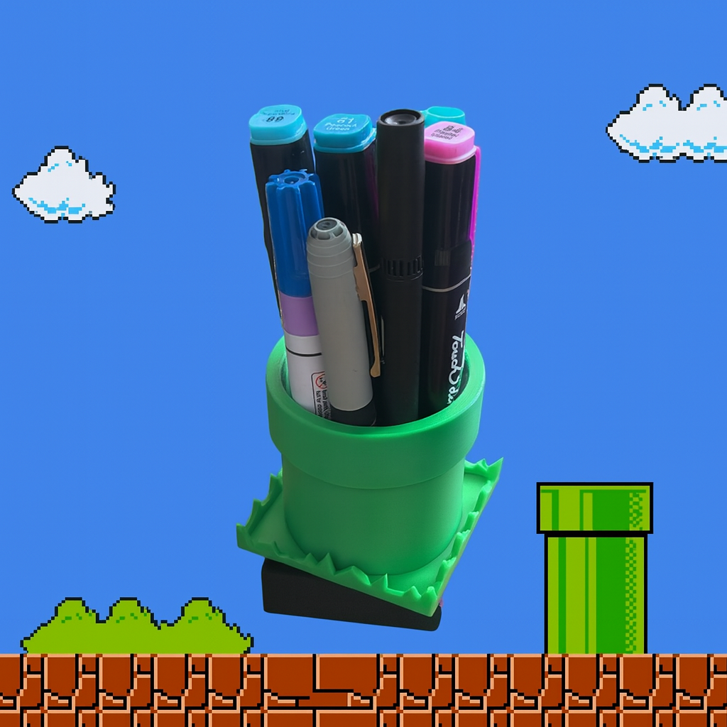 Minecraft pipe desk organizer